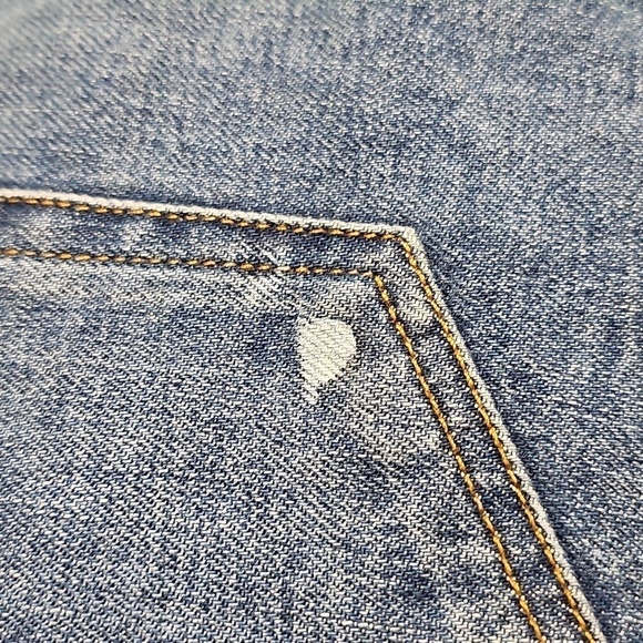 6397 Dark Used Blue High Rise Jeans‎ Button Fly Size 26 - Picture 8 of 9